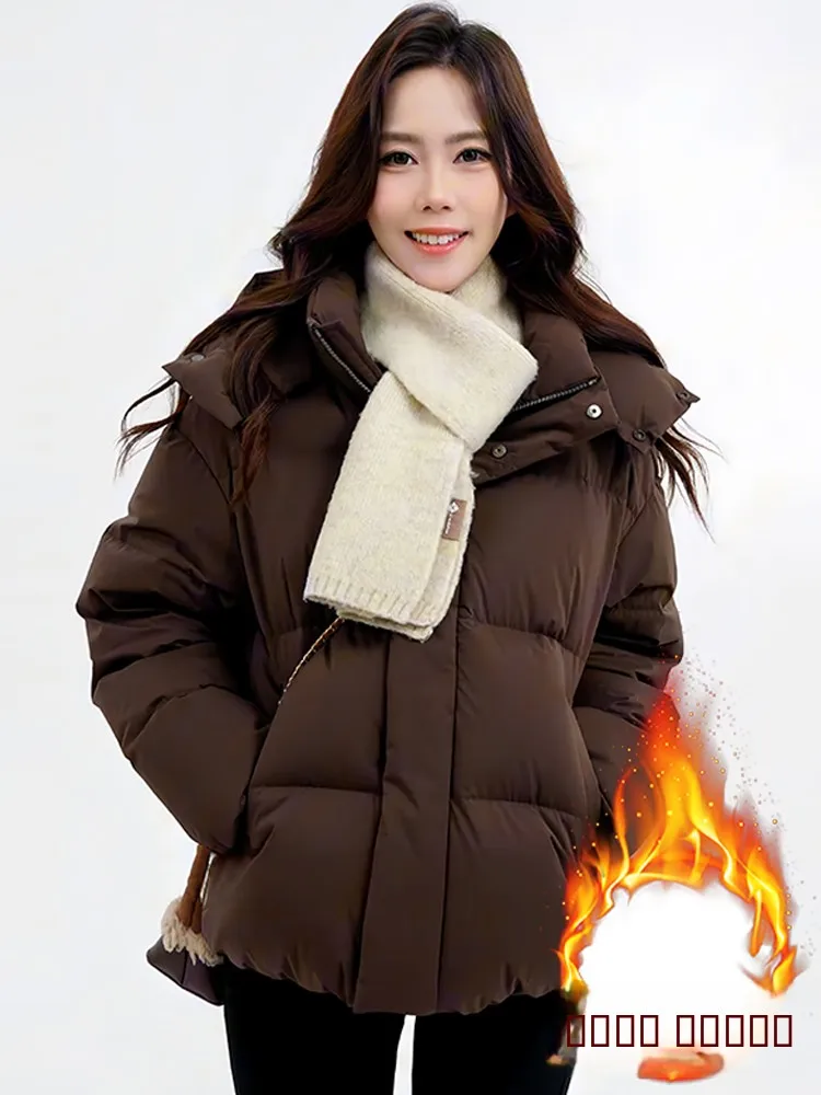 

Модное зимнее пальто из хлопка в стиле пэчворк для женщин, с высоким воротником, в корейском стиле, удлиненное, на молнии...