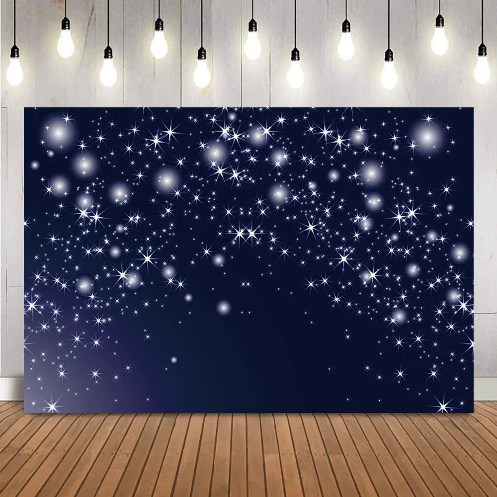 Starry Night Sky Bachelorette Happy Birthday Party Photography Backdrop Background Banner Decor Wall Custom Star Universe