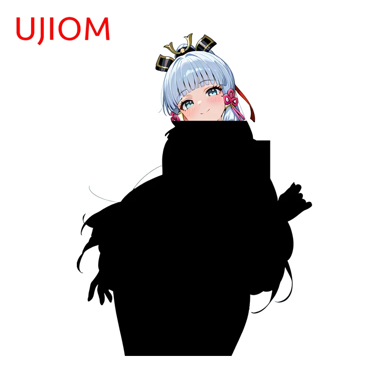 UJIOM Kamisato Ayaka Genshin Impact Wall Stickers Exquisite Creative Anime Girl Waterproof Decal Vinyl Bedroom Living Room Mural