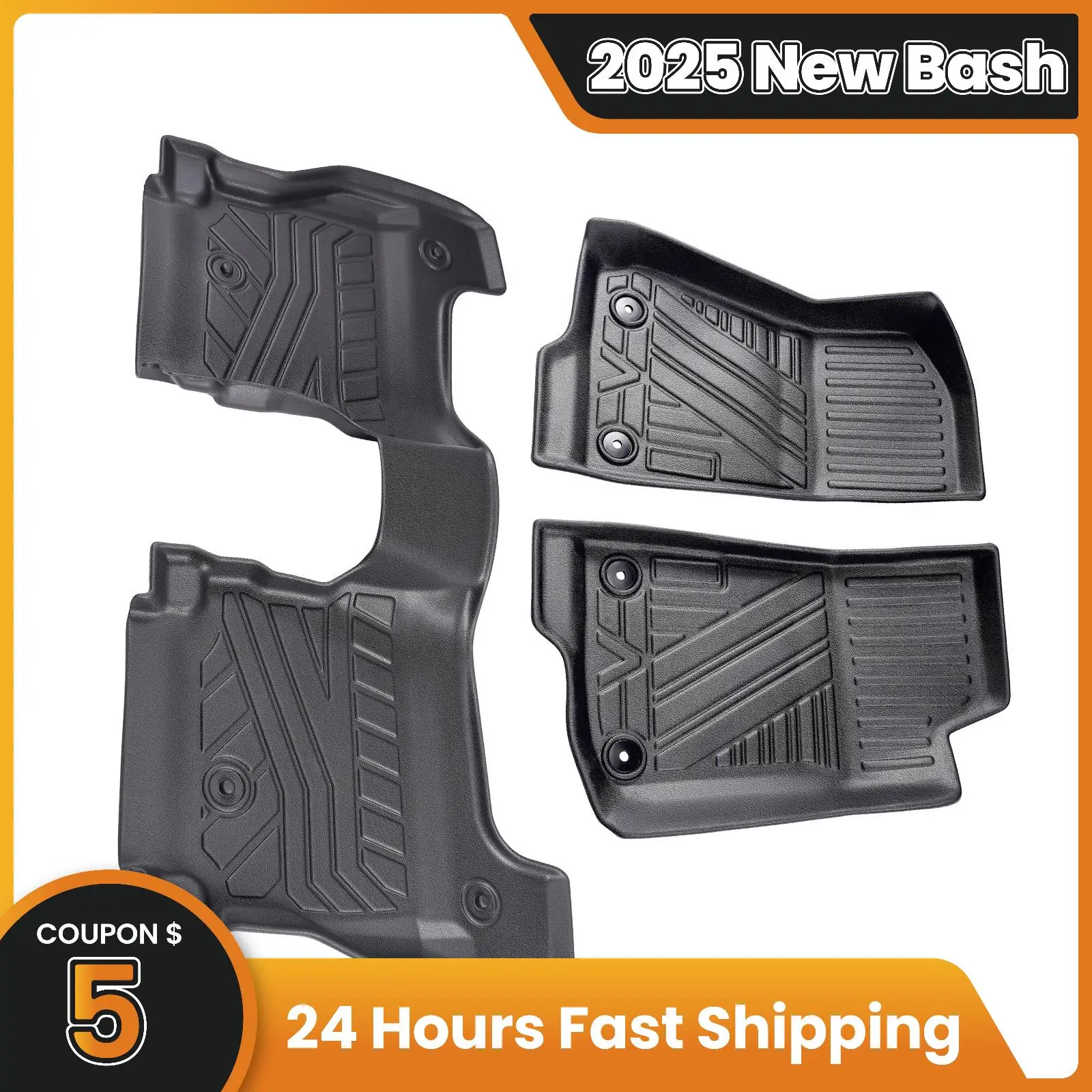 

Floor Mats Fit For 2020-2024 Jeep Gladiator Car Floor Liner TPE