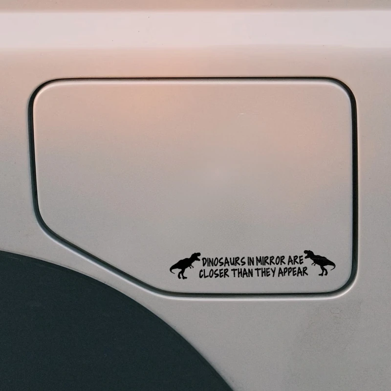 ملصقات الديناصورات - شارات مرآة السيارة T-Rex، ملصقات خارجية وأكواب، فينيل متين، سهلة اللصق، بدون بقايا #5