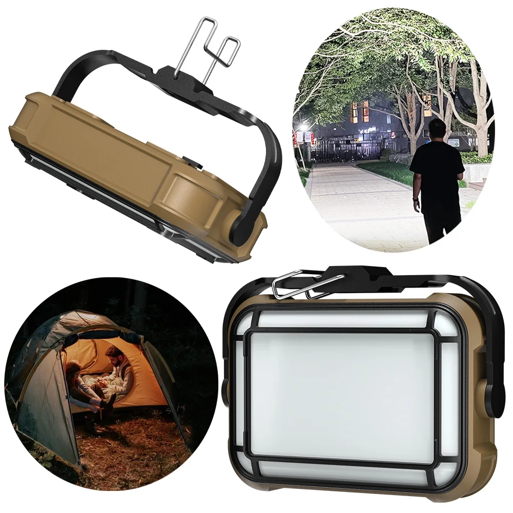 Lampe de travail solaire projecteur extérieur USB charge lampe de réparation de voiture 3600mAh affichage de puissance pour atelier de garage de chantier de construction