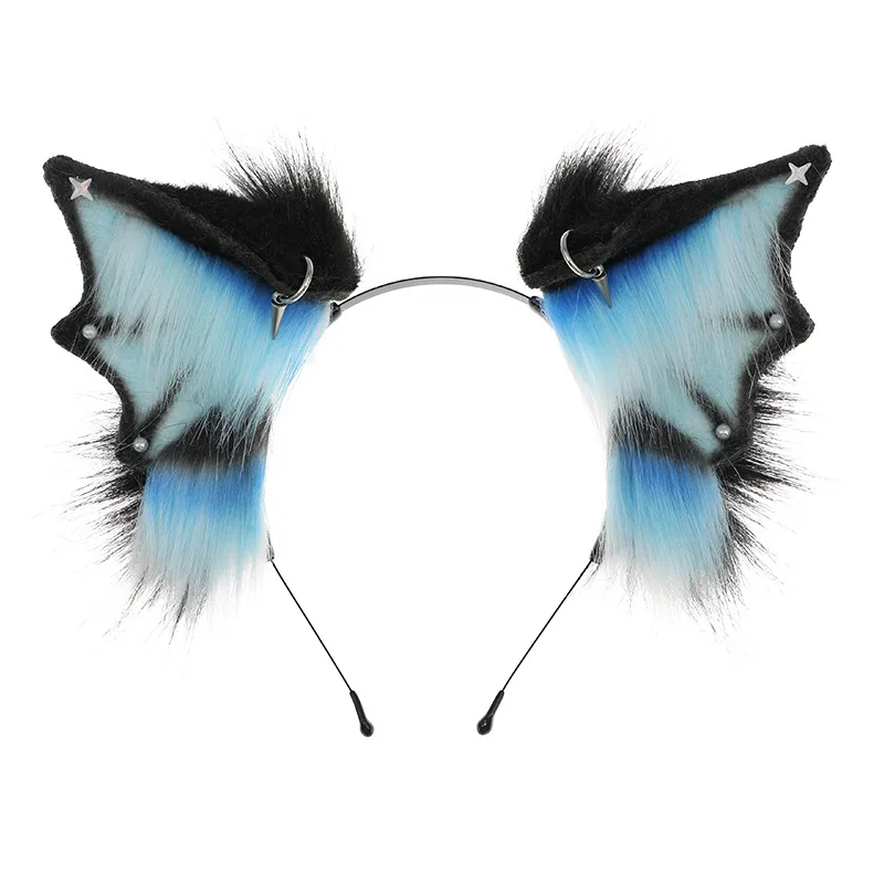 Couvre-chef japonais mignon étoile sirène Lolita, Simulation oreilles d'animaux, accessoires de dessin animé, bandeau d'oreille, coiffure de Costume