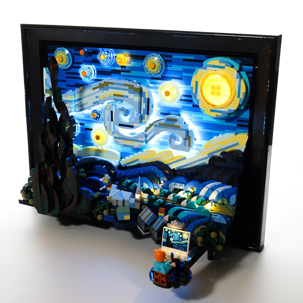 LED Kit For 21333 Vincent Van Gogh The Starry Night Building Blocks Bricks Toys Lamp Set Only Lighting No Model