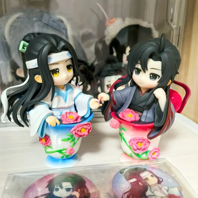 Genuine Mo Dao Zu Shi Porcelain Bloom Rhythm Series Blind Box Cute Wei Wuxian Lan Wangji Figurine Mystery Box Anime Fans Gift