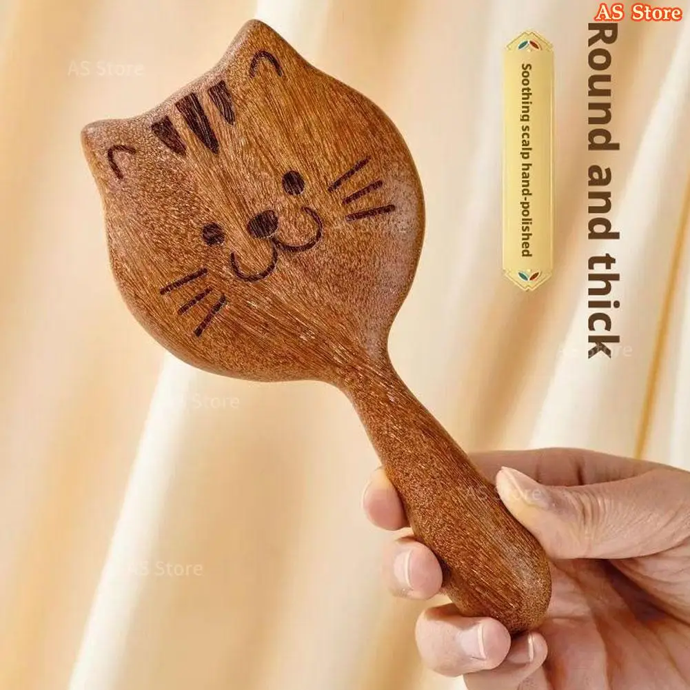 Peigne de massage en bois de santal pour le cuir chevelu, 28 dents larges, pour massage des cheveux et du corps, peigne de raclage Guasha, peigne de massage en bois à dents larges