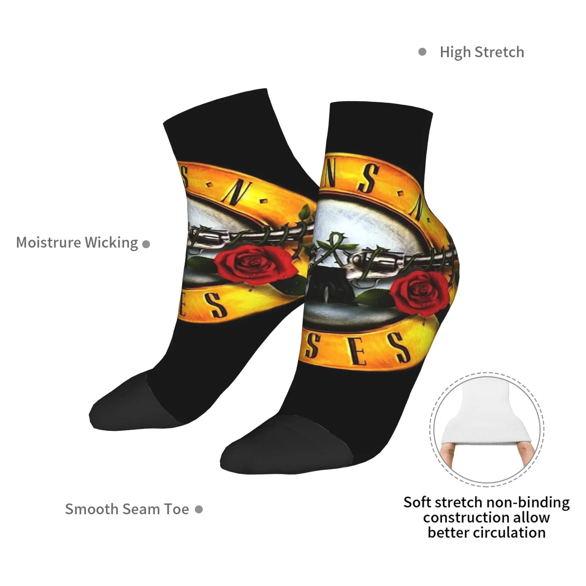 Guns N Rose Heavy Metal Steampunk Música Calcetines Harajuku Medias súper suaves Calcetines para todas las estaciones Accesorios para regalos unisex