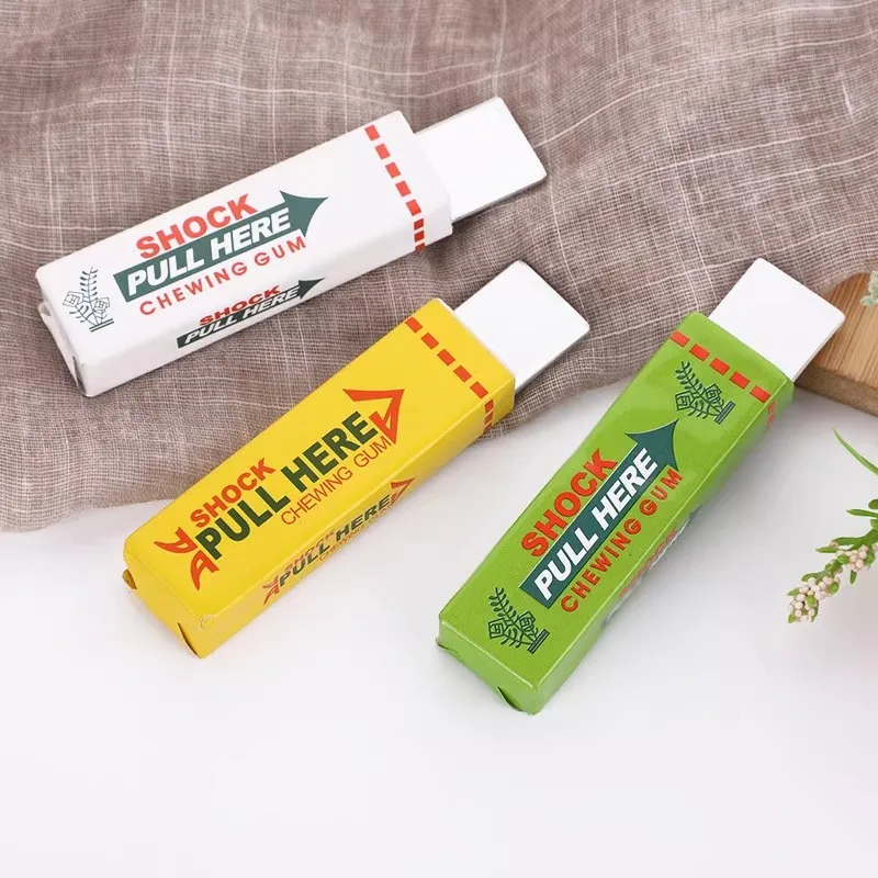 

50 Pieces/batch of Electric Shock Chewing Gum Novelty Toy April Fool's Day Prank Toys Prank Funny Party Props