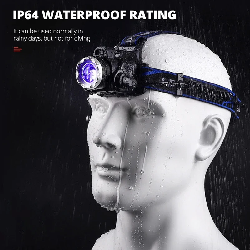 T6 Led Headlamp Fishing Head Lamp 3 Modes Zoom Lamp Waterproof Super Bright Camping Light Powered By 2x18650 Batteries