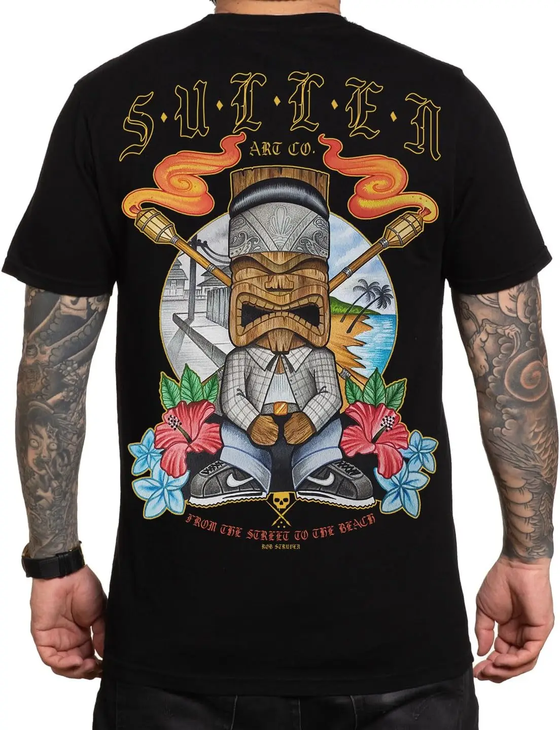 Sullen Men's Tiki Cholo Choloha Series Tattoo Lifestyle Artist Graphic Premium Short Sleeve Tee