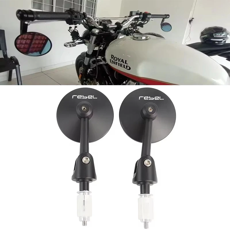 Для Honda Rebel 300/500 CMX мотоциклетные зеркала на конце - 360° °   Регулируемый ретро-обзор заднего вида, черный ABS (17,4-22 мм, подходит)