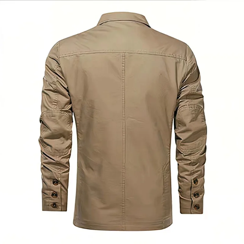 Primavera e Outono Novos Homens Retro Cor Sólida Terno de Negócios Largo Solto Três-breasted Terno Multi-bolso Ocasional Regular Jacket Coat