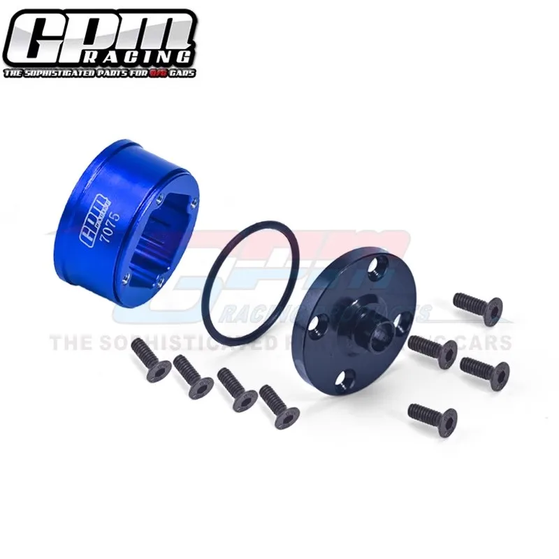 GPM Medium Carbon Steel Aluminium 7075-T6 Front Middle Rear Diff Case for TRAXXAS 1/8 4WD SLEDGE MONSTER TRUCK