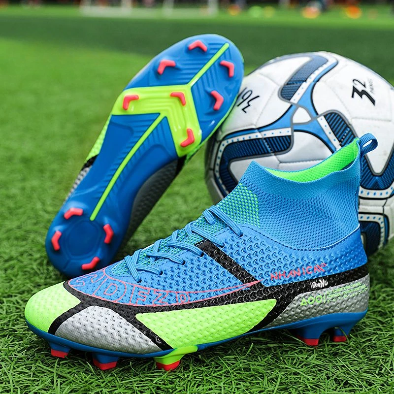 2024 Autumn New Breathable Football Shoes High-top Wear-resistant Sports Shoes Men Women Professional Competition Training Shoe