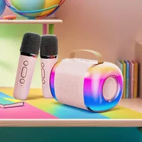 5.3 Bluetooth dual-mic wireless speakers LED Karaoke machine portable speakers family singing KTV speakers