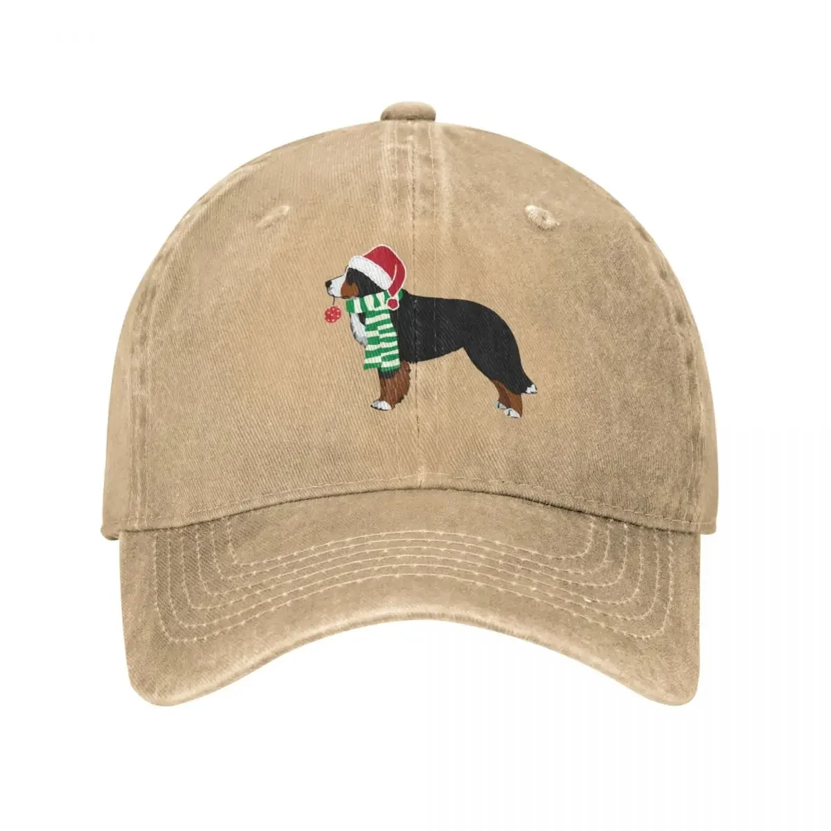 Bernese Mountain Dog - Holiday Christmas Dog Cowboy Hat |-F-| Golf Sunhat Men Cap Luxury Brand Women'S