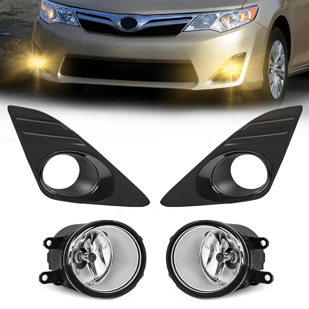 Halogen Fog Lights for Toyota Camry (Not for SE models) 2012-2014 Fog Lamps Assembly Replacement Include Switch & Wiring Harness