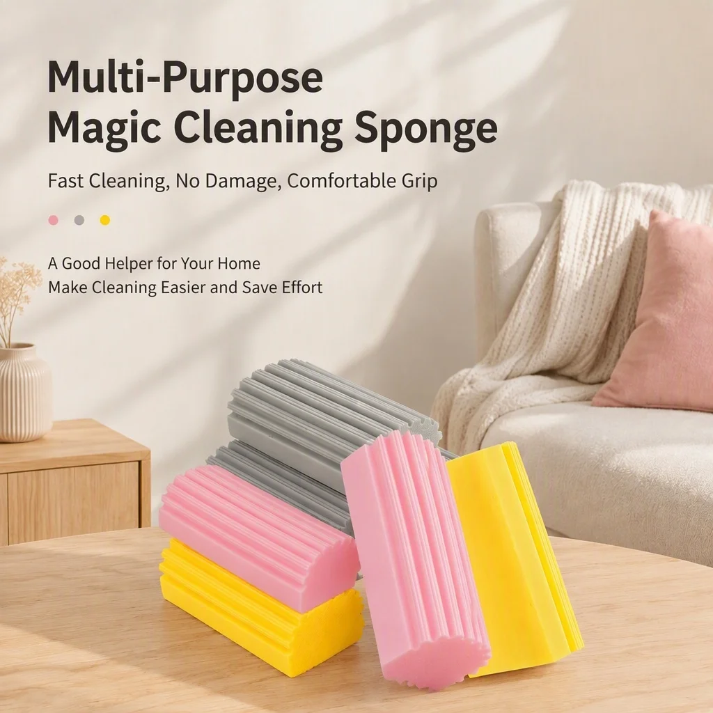 Magical Dust Cleaning Sponges Pva Sponge Damp Clean Duster For Cleaning Blinds Glass Baseboards Vents Railings Mirrors Window