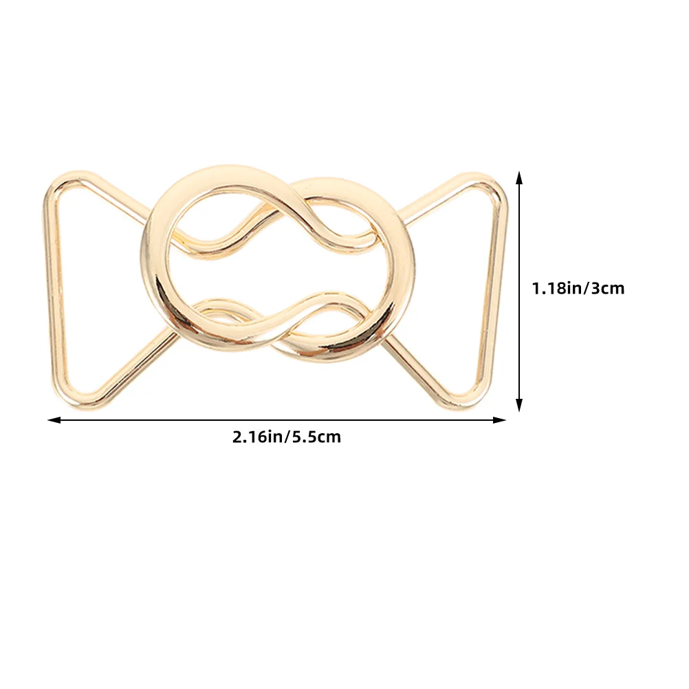 4 أزواج من أبازيم حزام الخصر المعدنية المزخرفة، أبازيم حزام بديلة، سراويل الحمالات، الخصر، أجهزة عصرية ذاتية الصنع #2
