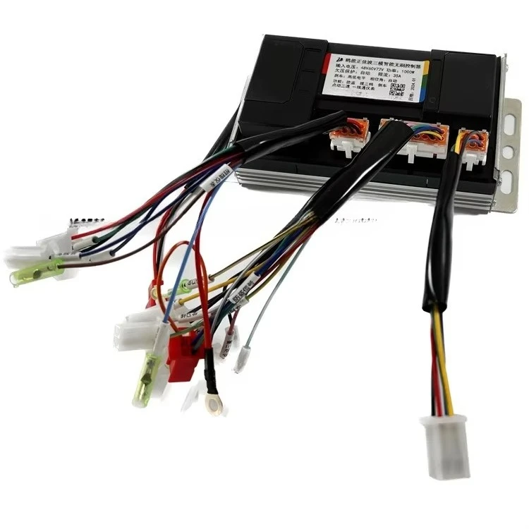 Universal 48V-72V E-motorcycle Controller, New Non-destructive Wiring Free Cut Electric Motor Drive Controller