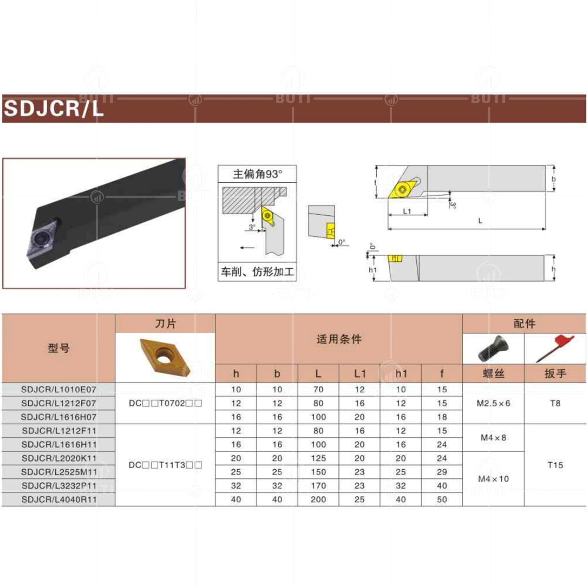 DESKAR 100% Original SDJCR1212 SDJCR1616 SDJCR2020 SDJCR2525 External Turning Tools SDJCR SDJCL Lathe Turning Holder CNC Cutter