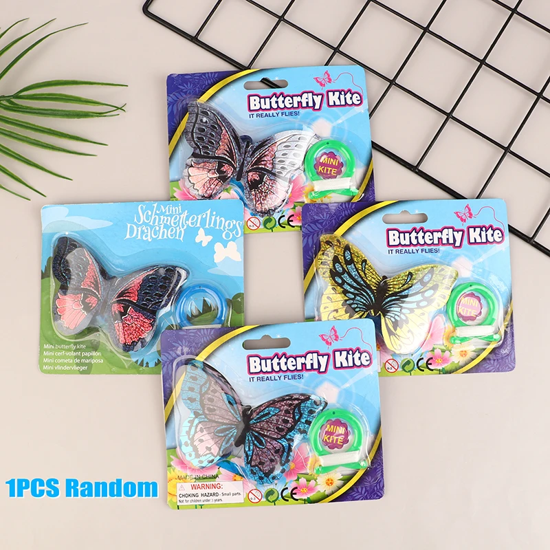 1Pc カラフルな漫画の蝶ポケット凧屋外楽しいスポーツ凧揚げ簡単フライヤー凧親子インタラクティブおもちゃ子供のため