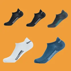 5 Pairs Top Quality Men Ankle Socks Breathable Comfortable Cotton Sports Boat Socks Mesh Casual Athletic Thin Low Cut Short Sock