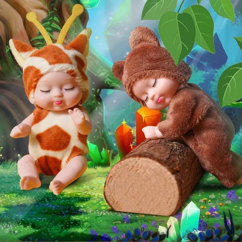 

11 см кукла для сна, новая модная кукла-симулятор рерождения, мини-милая кукла, мультяшное животное, детская игрушка, детский рождественский подарок