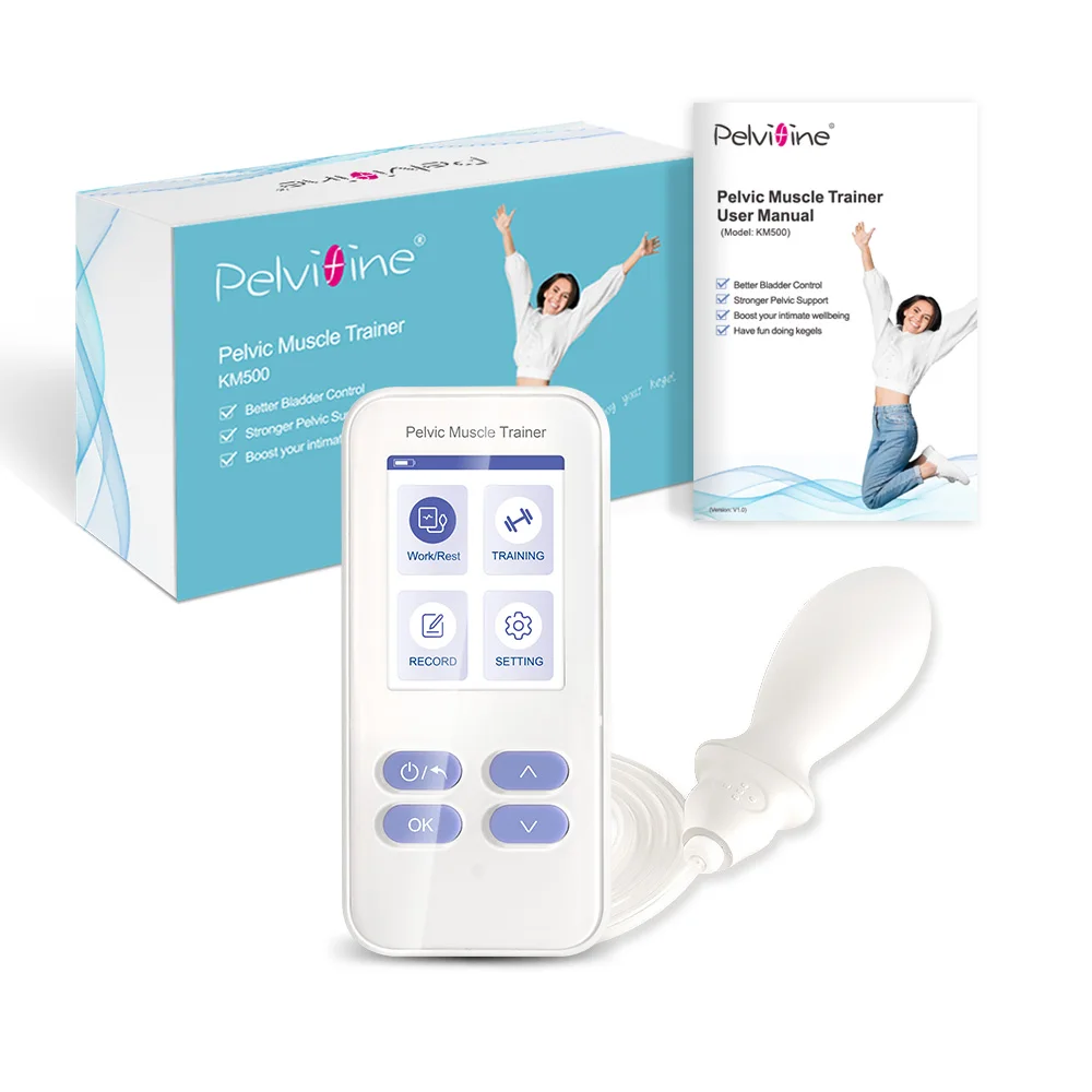 Pelvic Muscle Trainer with Biofeedback - Pneumatic Kegel Exerciser for Women, Postpartum Recovery & Incontinence Relief, Portable Pelvic Floor Toner with Work/Rest & Game Training Modes