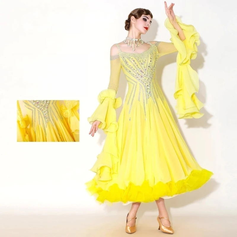 

Современный танцевальный костюм MY928: Новая элегантная юбка для бальных танцев (ваальс) цвета «гусиная кожа»