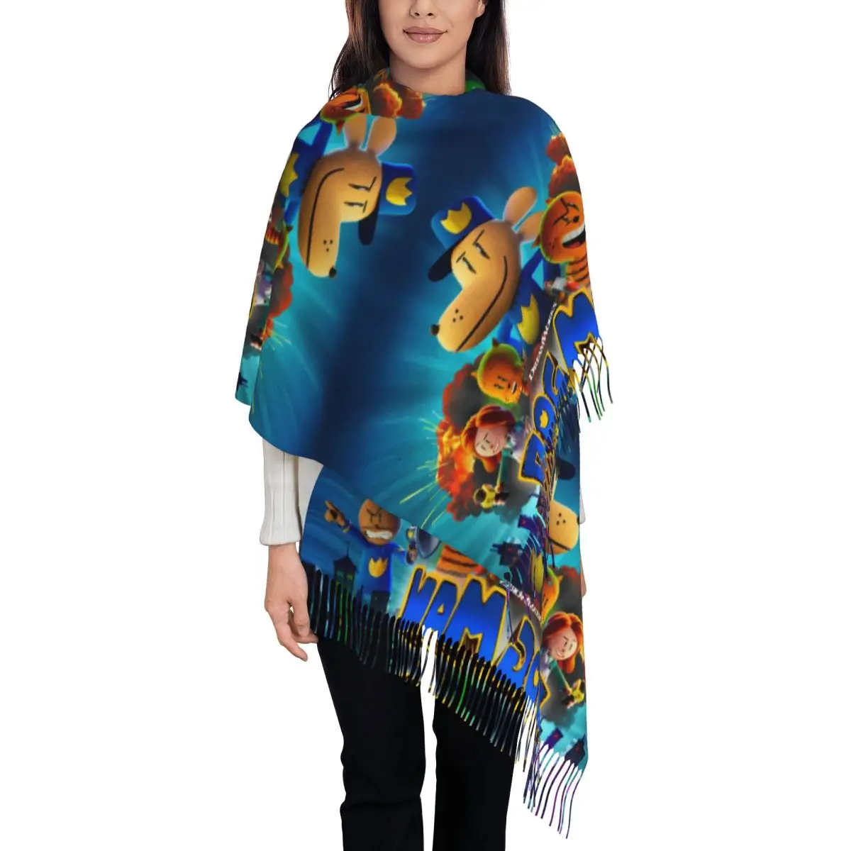 

Роскошный мужской шарф с кисточками для собак, женский зимне-осенний теплый шаль, женские шарфы