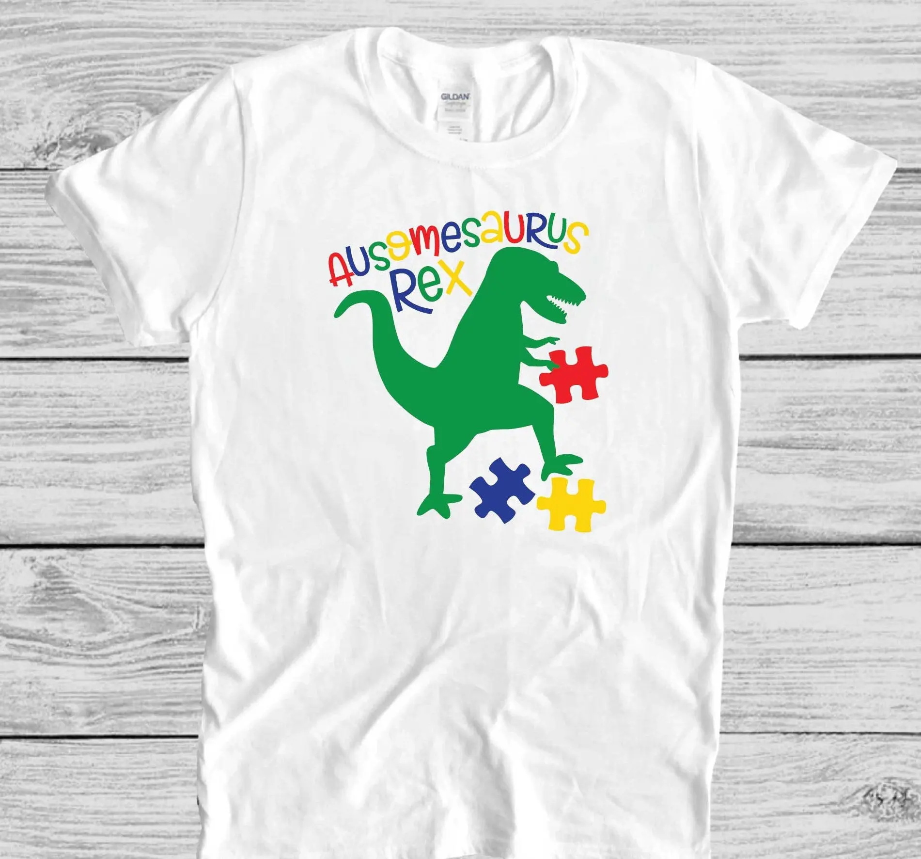 Autism Dinosaur Shirt Dad T Ausomesaurusrex Awareness