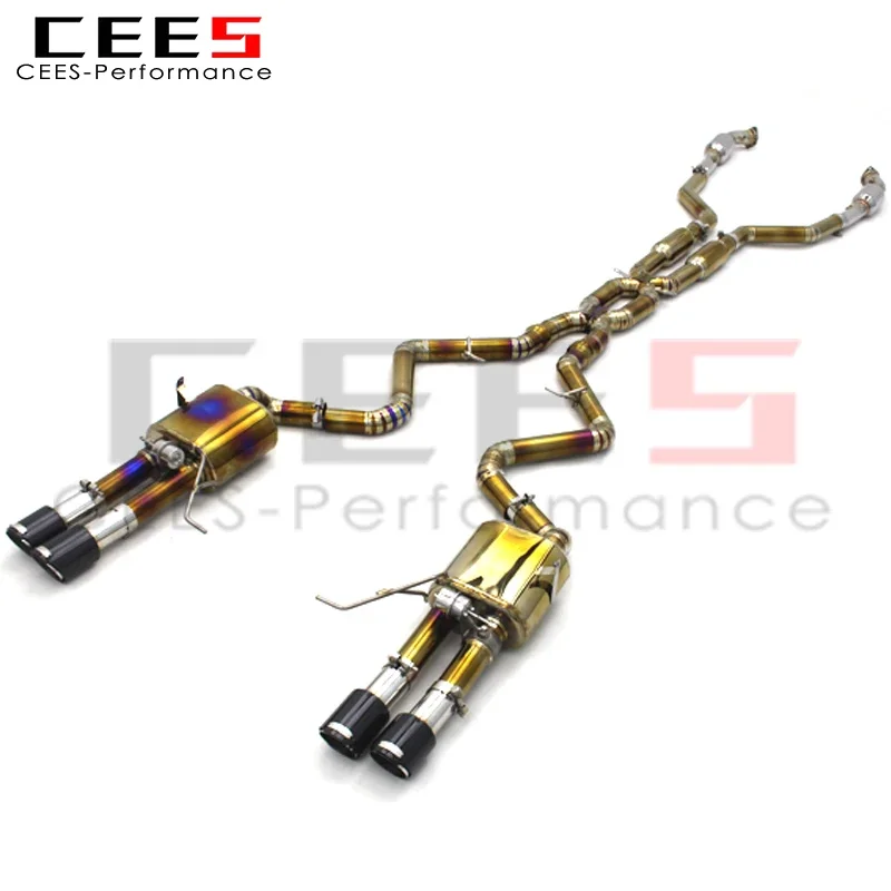 أداء CEES من التيتانيوم Valvetronic لسيارة BMW M3 E90/E92/E93 4.0L 2008-2013 مع نظام عادم Catback الأنبوب السفلي المحفز