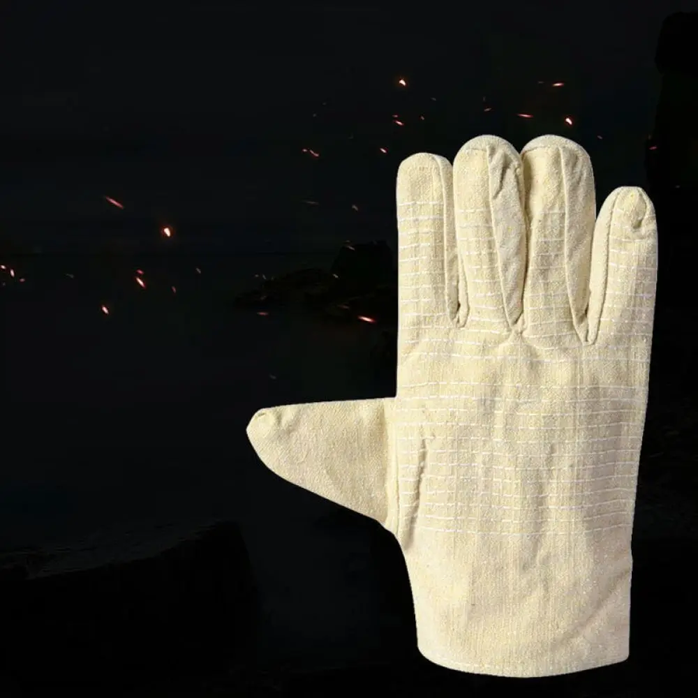 Industrial Safety Gloves Canvas Material Double Stitching Wear Resistant Guard For Welding And Metal Manufacturing