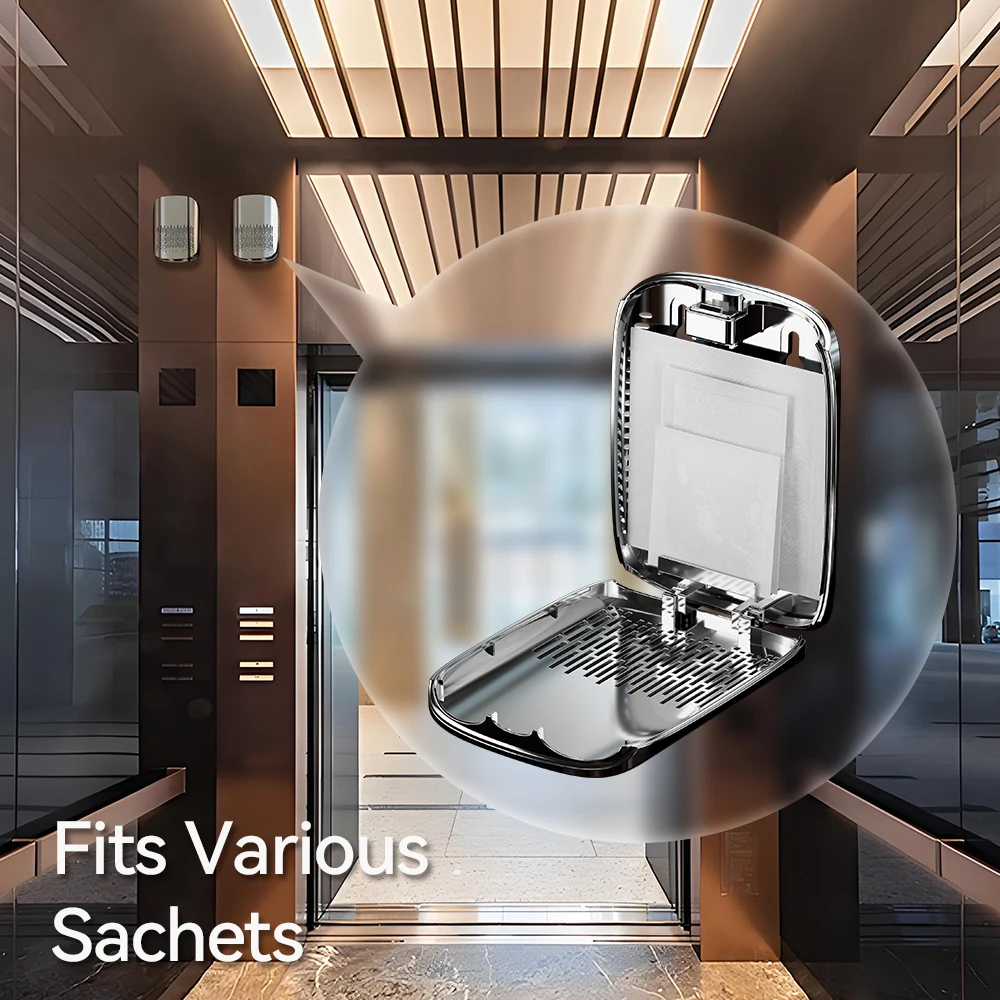 Image 4: Diffuseur de Parfum Portable Sans Fil 2026 Mini pour Voiture, Placard, Salle de Bain, Armoire, Bureau – Écologique avec Tablettes Parfumées