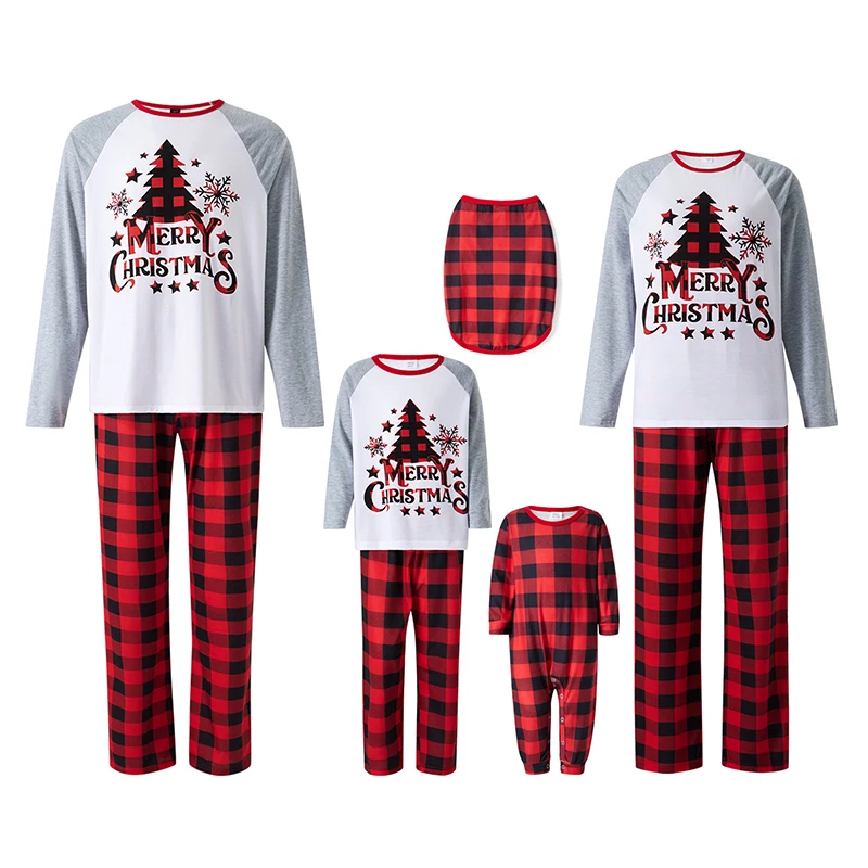 Christmas Family Matching Pajamas Reindeer Fair Isle Print Cozy Long-Sleeved Tops Pants  for Holiday Cheer