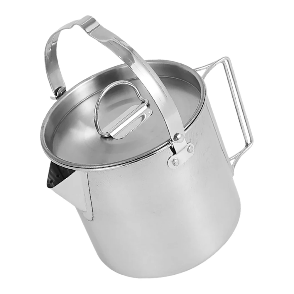 

Outdoor Kettle Camping Coffee Pot Teapot Water Boiler Stainless Steel Hiking