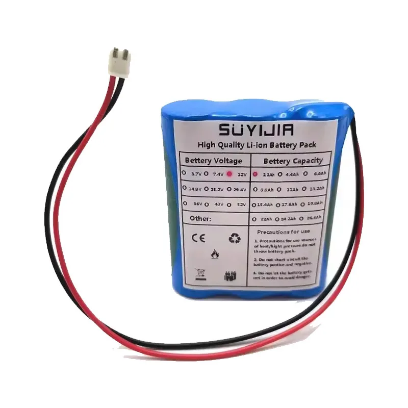 2024 New 12V Battery 3S1P 12.6V/11.1V 3500mAh 18650 Li-ion Battery Pack with BMS for Backup Power CCTV Cameras, Etc.