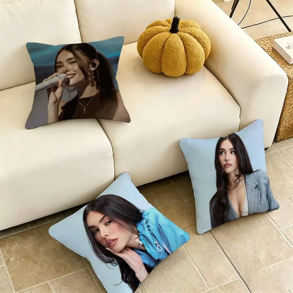 

Madison-N Beer Pop Stars Pillow Case Square Double-Sided Sofa Cushion Cover Bedroom Bedside Pillow Gift
