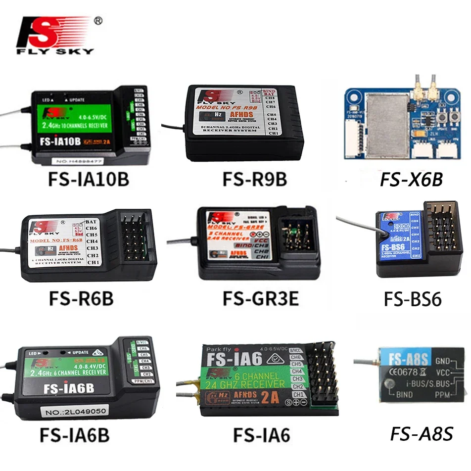 Flysky FS-GR3E FS-X8B  FS-R6B FS-X6B FS-iA6 FS-iA6B FS-BS6 FS-A8S FS-R9B FS-iA10 FS-iA10B Rc Receiver for Flysky Transmitter