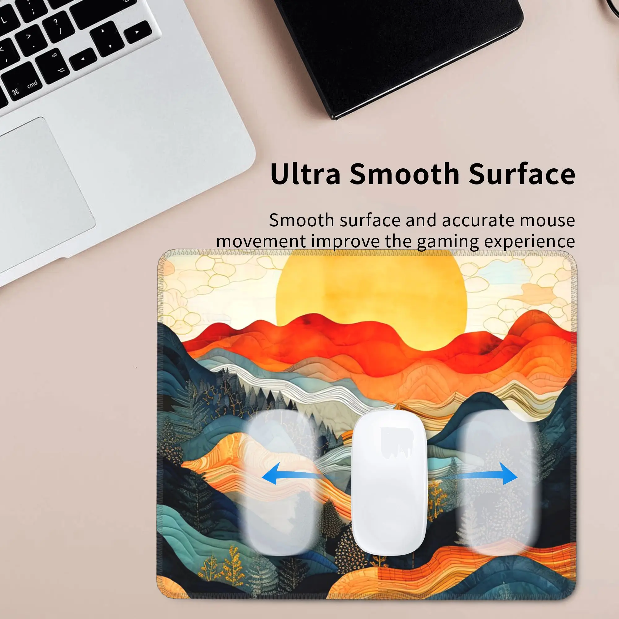 Landscape Mountain Sunset Painting Mouse Pad Computer Keyboard Mouse Mat Gamer PC Laptop Desk Mat Office Table Mats
