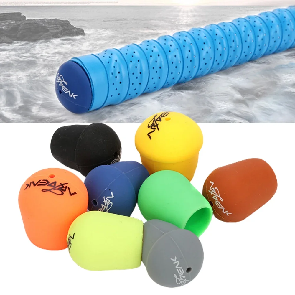 Fishing Rod Handle Built-In Protective Case Pole Bottom Butt End Cap Protector Fish Rod Repair Silicone Tackle Accessories Pesca