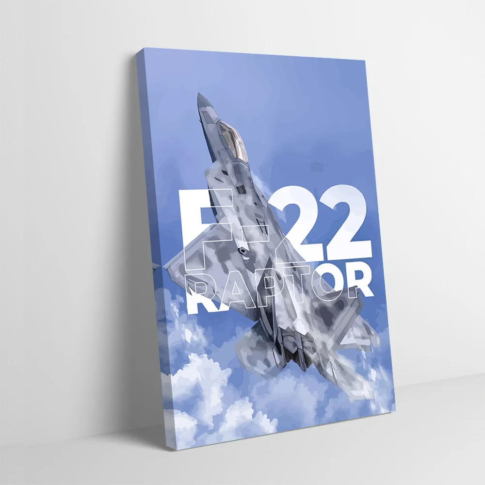 

F-22 Raptor Jet печать плакат настраиваемые картины настенная живопись на холсте подарок для палочки Deko украшение комнаты интерьерная роспись