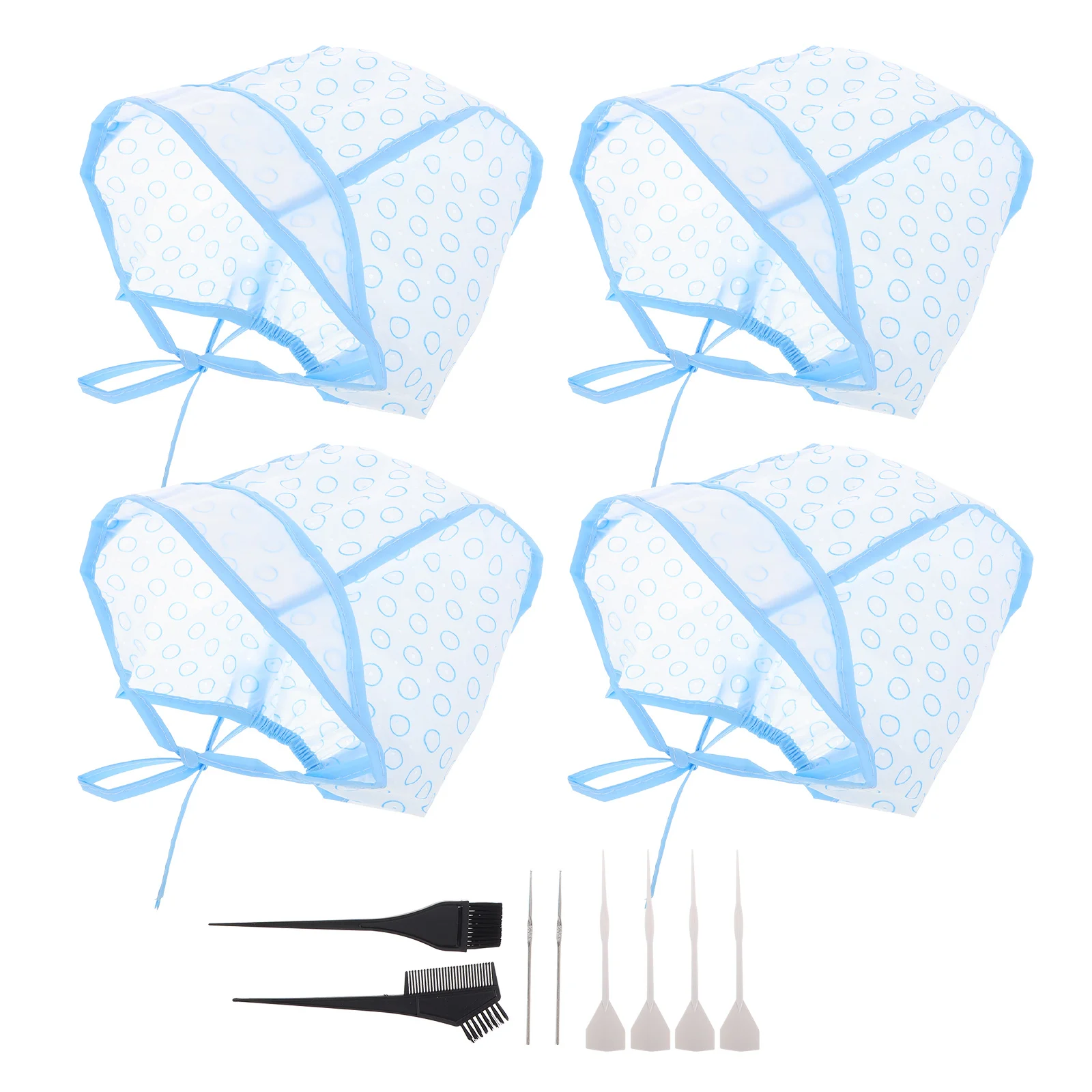 

12 шт., набор шапочек для мелирования волос, регулируемая шапочка для окрашивания с отверстиями, инструмент для мелирования для салона, домашнего использования, набор для мелирования волос