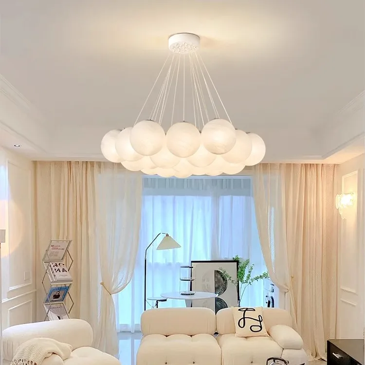

Children, room, lamp, living room, chandelier, Nordic, bubble wind, cream