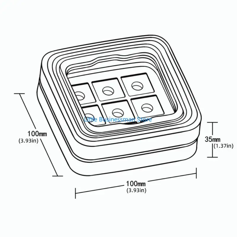 Aufbewahrungskoffer für mechanische Tastaturtastenkappen mit beleuchtetem 3 x 3-Layout-Display, Sichtdeckel und magnetischer – Detail 6