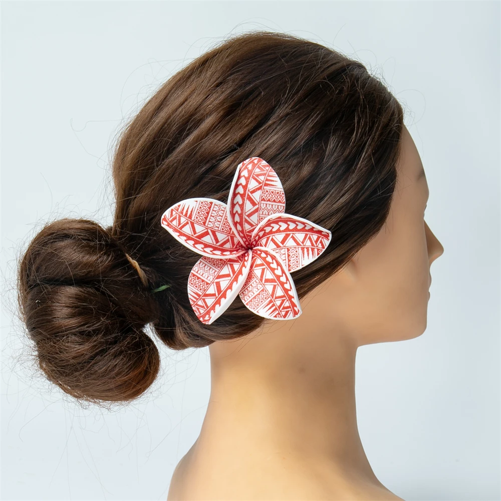 2025 EVA Foam Artificial Plumeria Island Hawaii Frangipani Ear Pick Head Hair Flower for Festival Celebration Party