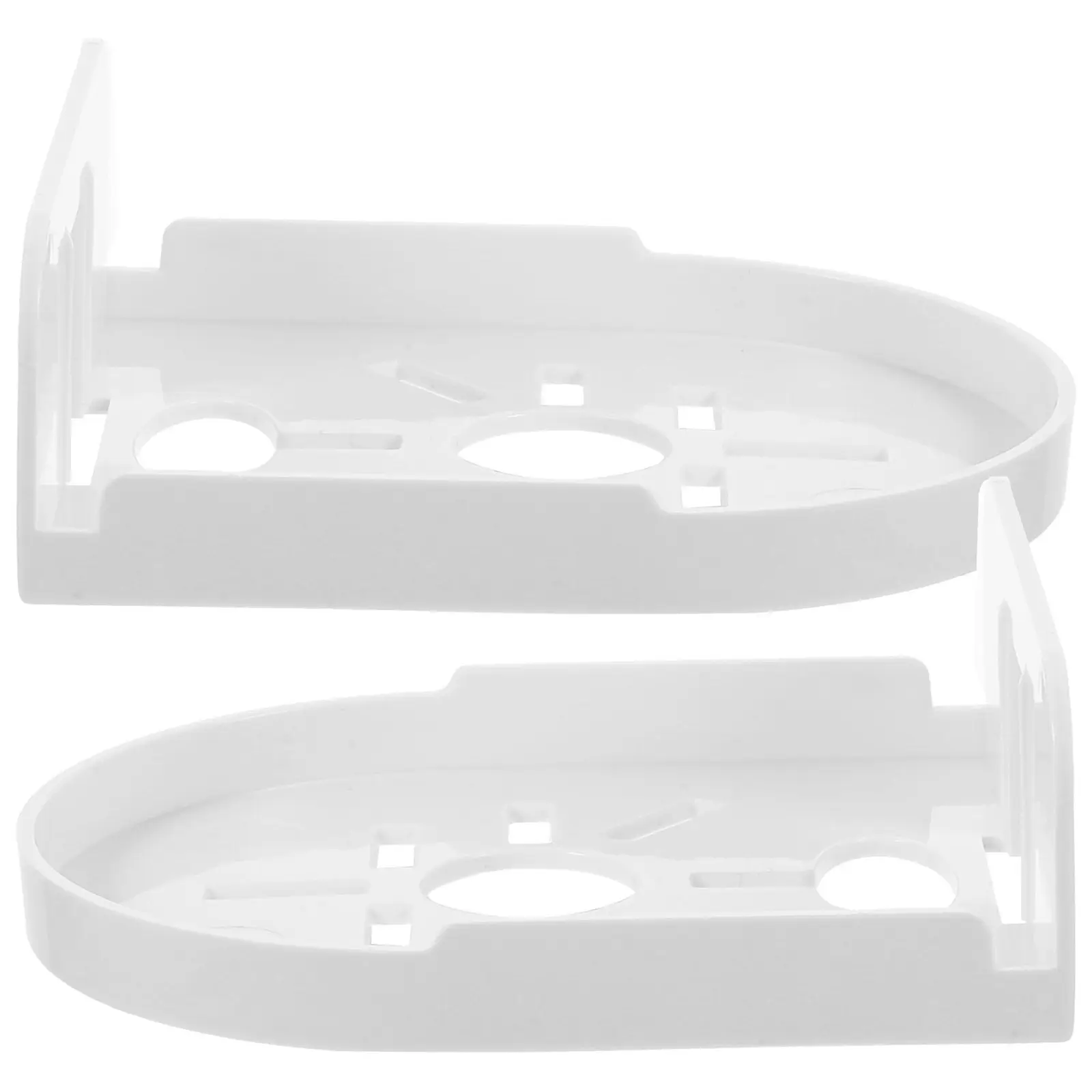 2Pcs Elegant Small Floating Shelf Wall Mount Acrylic Mini Shelf for Security Camera Monitor Speaker No Damage Wall Storage
