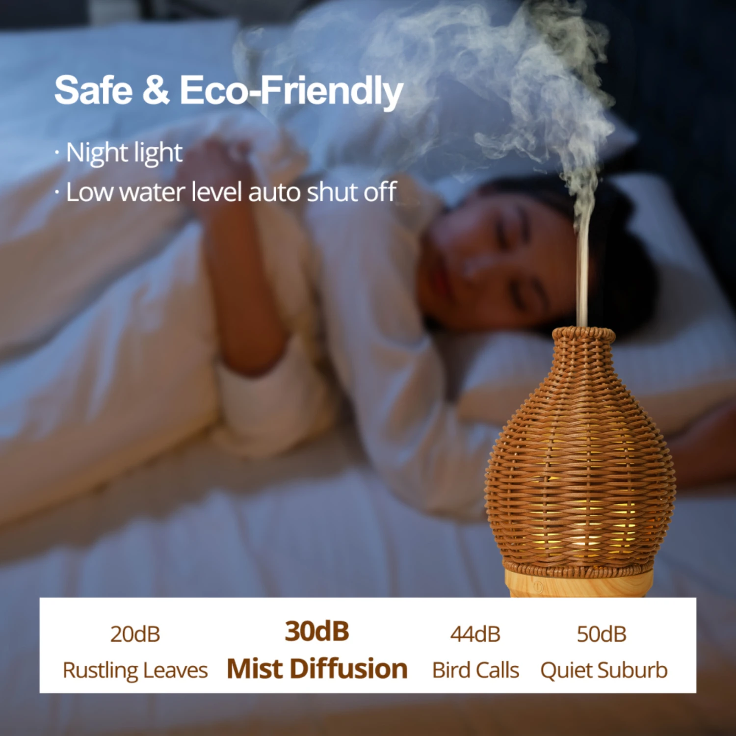 Humidificateurs d'air USB décoratifs en forme de vase pour petits appareils, diffuseur d'aromathérapie avec technologie à ultrasons, tissage en rotin, nouveau