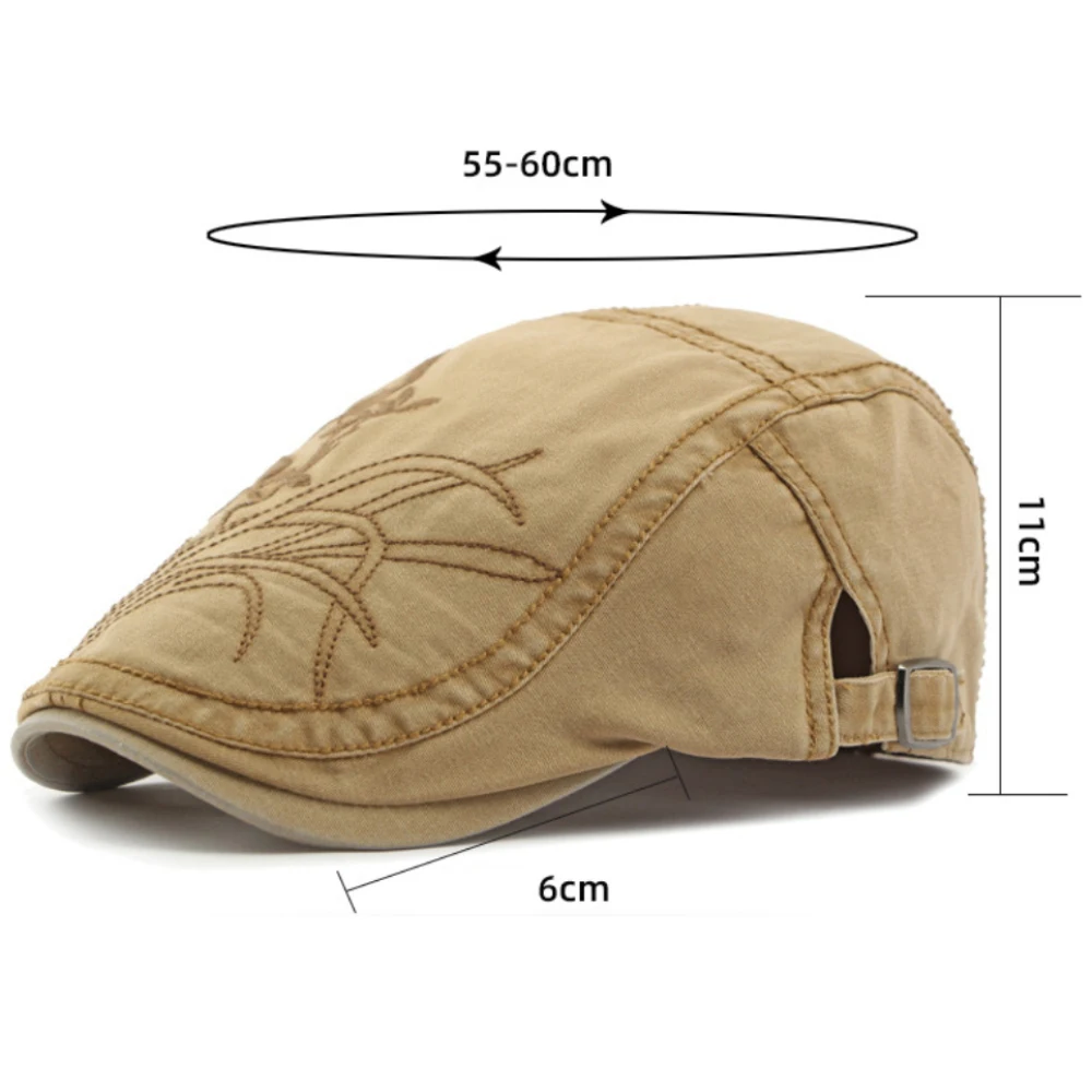 

HT4406 Berets for Men Women Vintage Artist Painter Beret Hat Male Female Cotton Ivy Flat Cap Spring Adjustable Floral Beret Cap